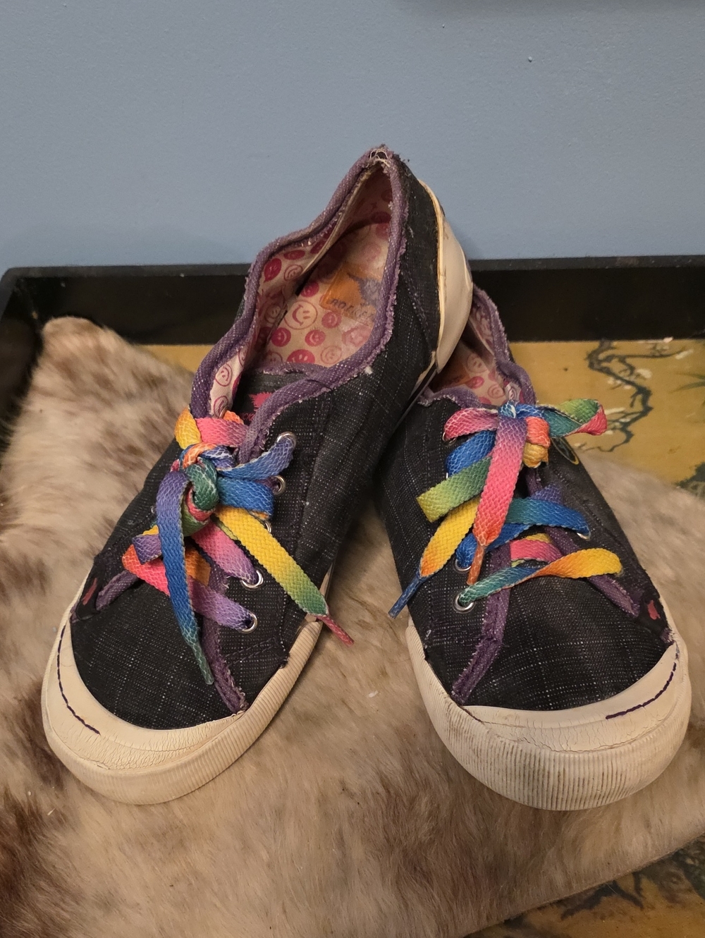Rocket Dog Jean Sneakers with Rainbow Laces